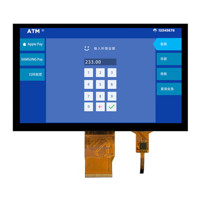 High Brightness 1000nits 7-Inch IPS TFT LCD Display 1024*600 Dots RGB Interface With CTP