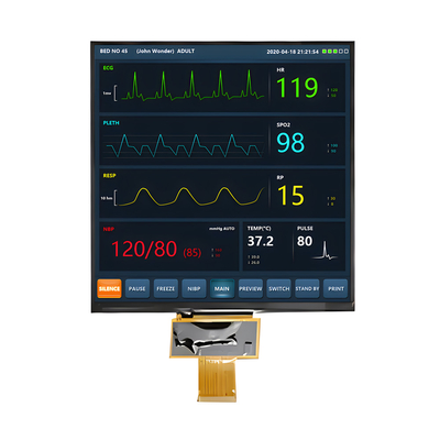 7.6-Inch IPS Square TFT LCD Display - 1000 Nits Brightness, 800x800 Resolution, MIPI Interface