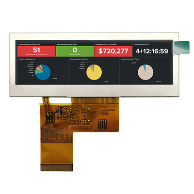 Quality  3.9 Inch Bar Type TFT LCD , 40 Pin TFT Display RGB Interface 480x128 factory
