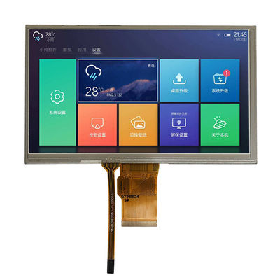 Quality  7 Inch TFT LCD 800x480 Dots Display RGB 24 Bit Interface With Resistive Touch Panel factory