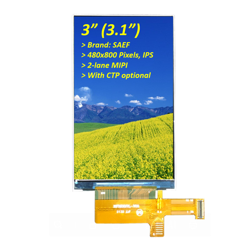 3 inch 480x800 Pixel Industrial TFT Display, 3.1inch TFT LCD ST7701S ...