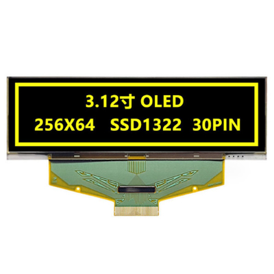 3.12 Inch Industrial Grade OLED Display Module- 256x64 Pixels, 30-Pin with SPI, I2C Interfaces