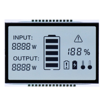 Customized 7-Segment LCD Display Ozone anion disinfection machine, fresh air controller, VA black background LCD