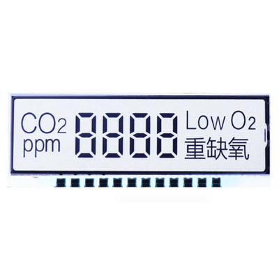 Customized 7-Segment LCD Display Ozone anion disinfection machine, fresh air controller, VA black background LCD
