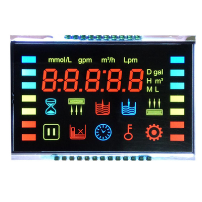 Customized 7-Segment LCD Display Ozone anion disinfection machine, fresh air controller, VA black background LCD