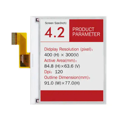 400x300 dots 4.2 Inch Static 3 colors E-Ink Screen E-Paper Label Ultra-Low Power E-Paper