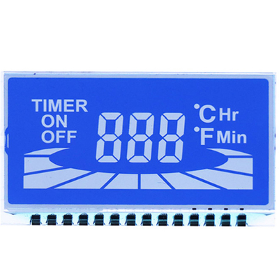 Custom STN LCD Panel, STN Blue Mode/Background White Characters/Fonts Display, Metal Pin Connection