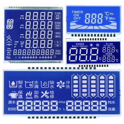Customized Size VA Digit LCD Screen TN HTN FSTN Custom 7 Segment Monochrome Meter Display