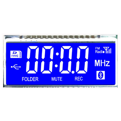 Custom Segment LCD Display | TN Transmissive Positive | Wide Temp (-30°C to 80°C) | 1/4 Duty, 1/3 Bias
