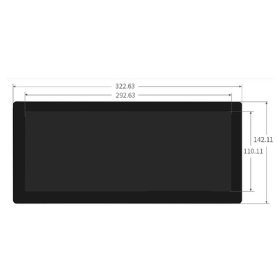 Strip Bar LCD 12.3 Inch Automotive Grade Display With CTP, HDMI Interface Supports Raspberry Pi, Windows, Jetson Nano