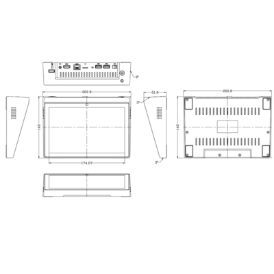 8 Inch Calling Device Horizontal Android All In One Machine 1280*800 Ips Screen With Wifi Bluetooth