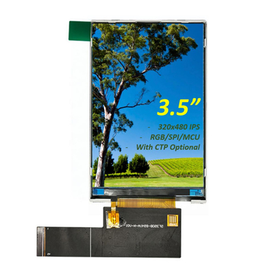 3.5" Inch TFT LCD Display Module 320x480 HVGA IPS Full Viewing Angle With RGB/MCU/SPI Interface