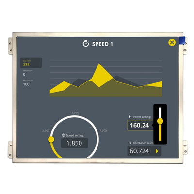 10.4inch Industrial TFT LCD Display 1024x768 Pixels LVDS Interface 30 Pin