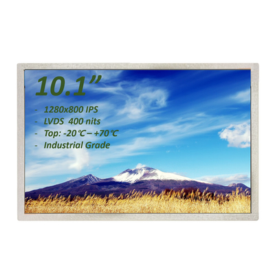 8 Bits LVDS Industrial TFT Display 10.1 Inch RGB 1280x800 Pixels 40 Pins