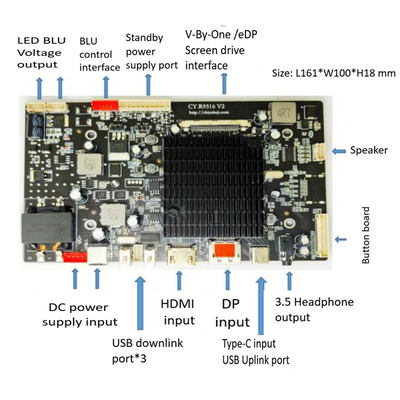 27" UHD Industrial TFT LCD 3840x2160 Resolution eDP 1.4 1000 cd/m2 60Hz RoHS/REACH EU/US Stock Operating Temp. 0C to 50C