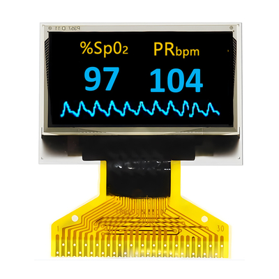 0.96 Inch 128x64 Dots White And Blue Dual Colors 30 Pin OLED Display Internal DC/DC Inside