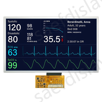 Outdoor High Brightness 1000nits 7 Inch TFT LCD Module 1024*600 LVDS Interface