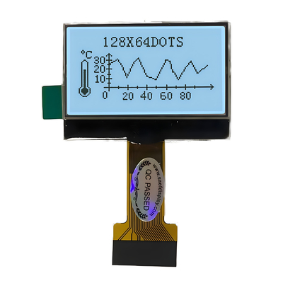 128X64 Pixel COG LCD FSTN Positive 3.3v With White Backlight Unit