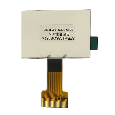 128X64 Pixel COG LCD FSTN Positive 3.3v With White Backlight Unit