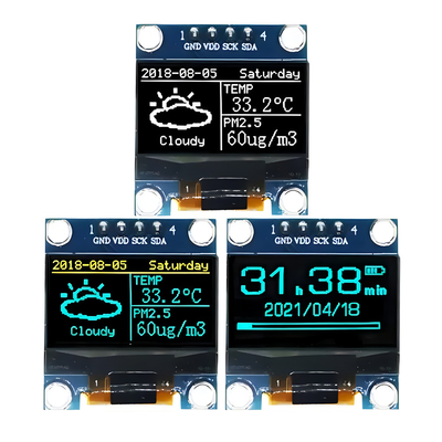 0.96 Inch OLED Display With 4pin I2C Control PCB Board White/Blue/Yellow Blue