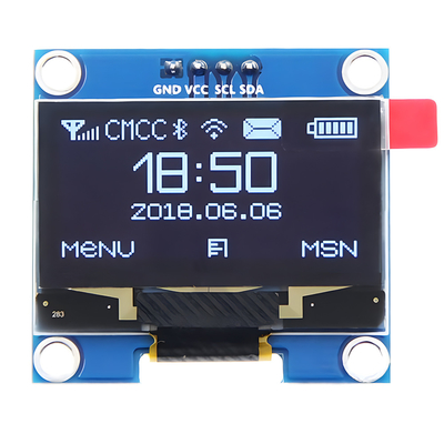 1.3-Inch 128x64 Dot Matrix OLED 4-Pin IIC I2C Interface SH1106 Driver IC White/Blue Font Options