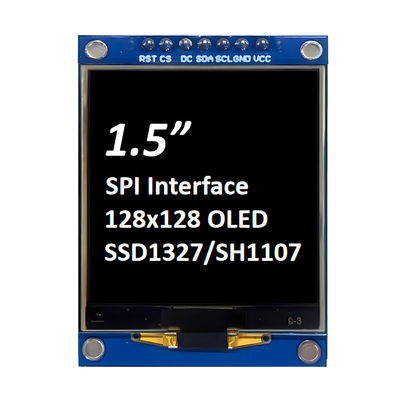 SPI 1.5-Inch OLED Display 128x128 Dot Matrix SSD1327/SH1107G White / Blue Fonts 7-Pin Module