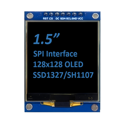 SPI 1.5-Inch OLED Display 128x128 Dot Matrix SSD1327/SH1107G White / Blue Fonts 7-Pin Module