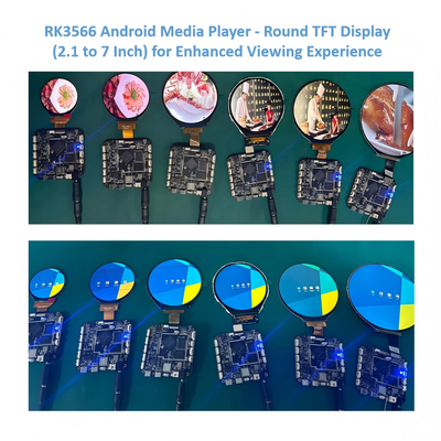 3.4 Inch Round TFT LCD Advertising Media Monitor With Android RK3566