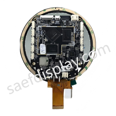 3.4 Inch Round TFT LCD Advertising Media Monitor With Android RK3566