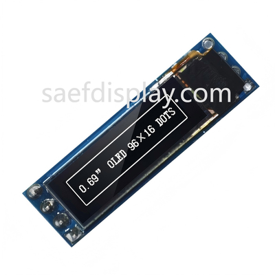0.69 Inch OLED Display Module - 96x16 I2C, SSD1306 IC, White, Arduino Compatible Best Price USA