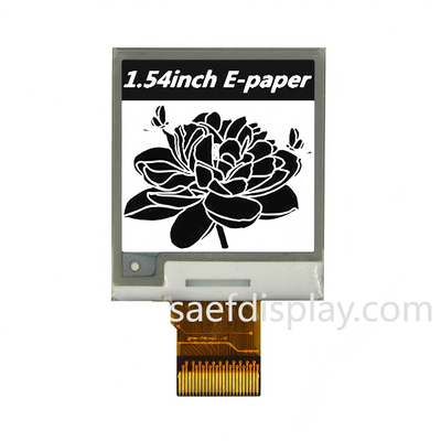1.54" E-ink Display 200x200 Monochrome SPI Industrial Temp