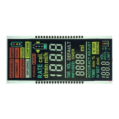 Mini 7 Segment LCD Display Module VA TN 36 Pins For Time Digit Front Glass Display