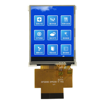 2.2 Inch ILI9225G SPI &amp; RGB Touch TFT LCD Screen，2.2&quot; QCIF TFT LCD Display Module With Resistive Touch Panel