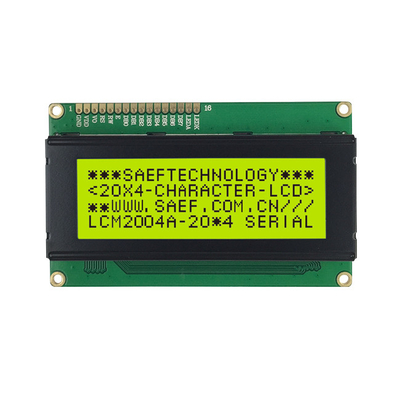 SFBM2004HX-A-Y 20x4 Character LCD Display Module 3V STN Yellow/Green SPLC780D Compatible Contrast Adjustment VO Pin Easy Tuning