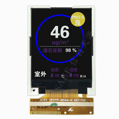 1.77-inch TFT LCD with 4-Wire Resistive Touch Screen | 128x160 SPI Interface | ILI9163C Driver | Compact Embedded Display