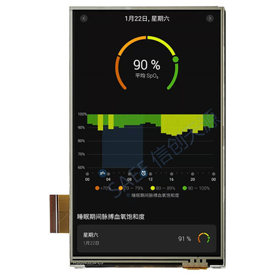 480x800 IPS 4.3 Inch TFT LCD Display Mipi Interface 45 Pins With Resistive Touch Panel