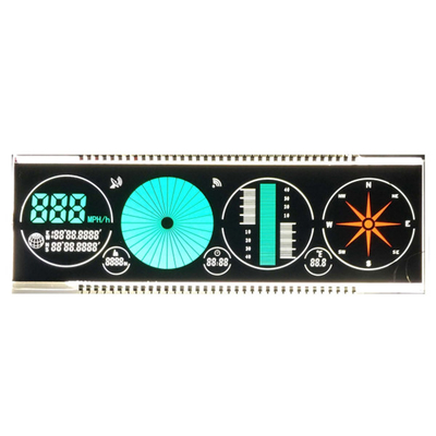 White Blue Backlight Monochrome LCD Screen VATN With Green Red Silk Printing