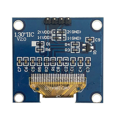 Passive Matrix 1.3 Inch I2C OLED Display 128x64 COG PCB 4 Pins