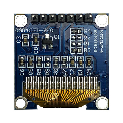 0.96" OLED Display Module 128x64 Pixels | SPI Interface | Blue/White/Yellow Blue | -40°C to 80°C | RoHS