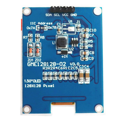 1.5 Inch OLED Display Panel Module Unit 128x128 Pixels 4 Pins I2C Interface With LED Display Controller