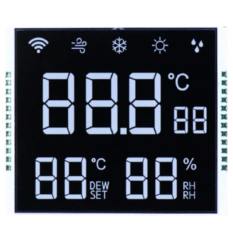 Custom VA Segment LCD Display 12:00 Viewing Direction Duty/Bias 1/4 ...