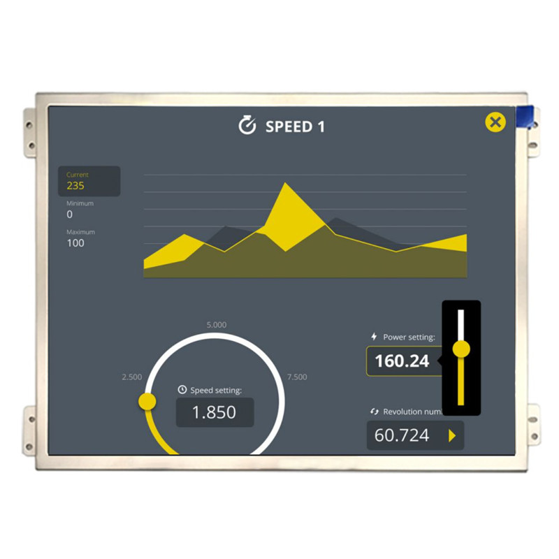 10.4inch Industrial TFT LCD Display 1024x768 Pixels LVDS Interface 30 Pin