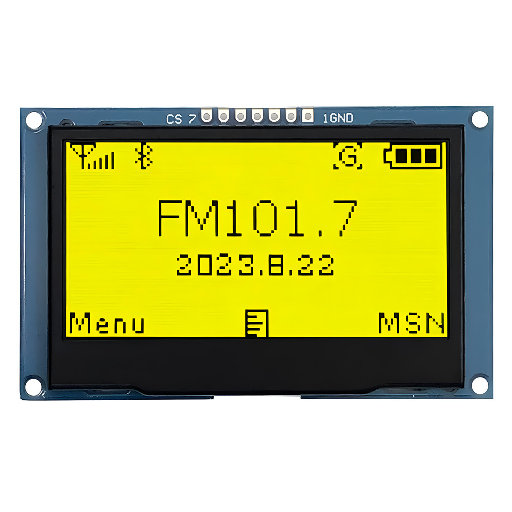 2 4 inch graphic oled display china manufacturer supply yellow color