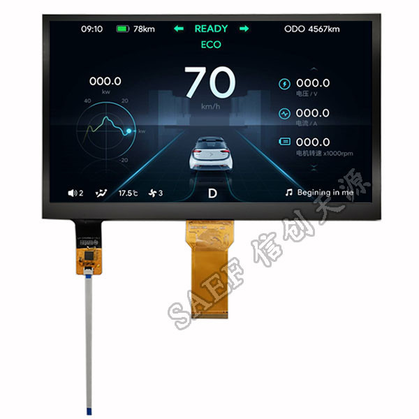 10.1 Inch PCAP TFT Display 1024x600 Dots RGB Interface With LED Backlight