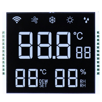 Custom VA Segment LCD Display 12:00 Viewing Direction Duty/Bias 1/4 Duty Ultra-Low 2μA Consumption -20°C to 70°C Operation