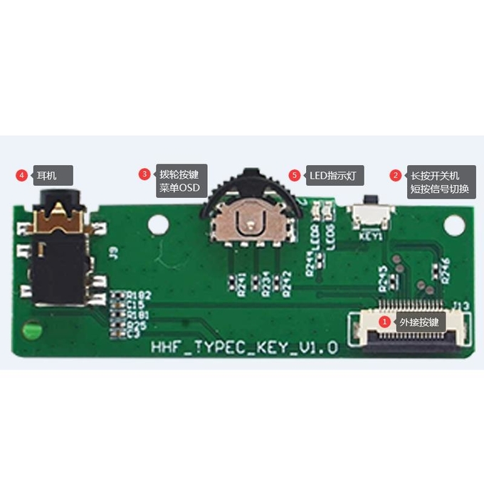 15.6 Inch HDMI TFT LCD Display Control Module With Built In TYPE C Function